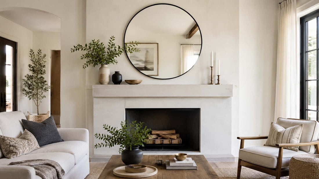 Mirror over fireplace