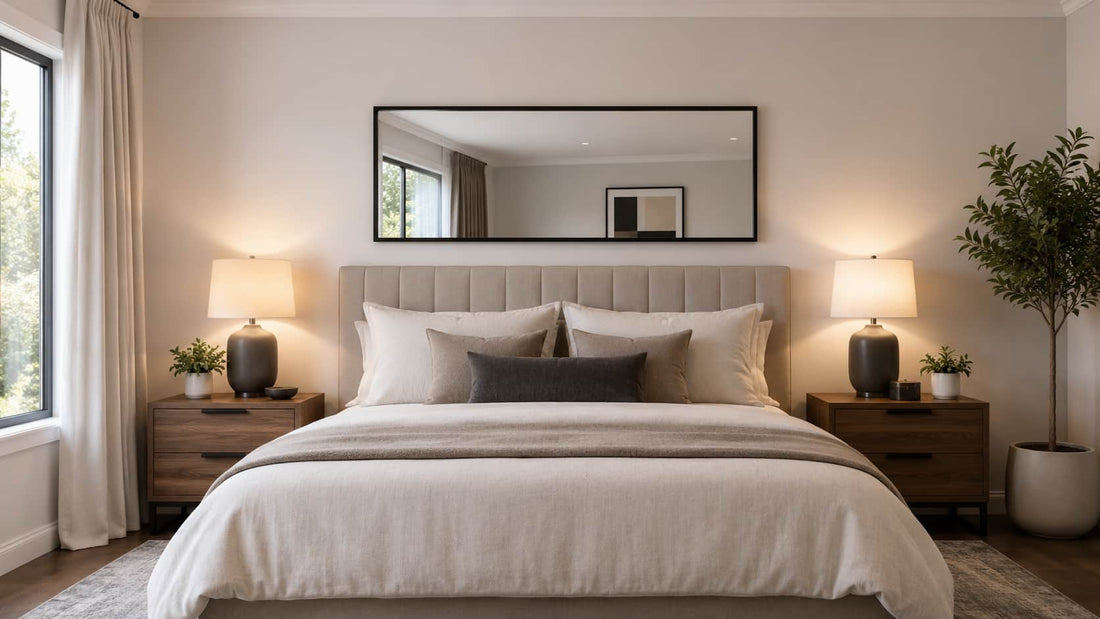 mirror above headboard idea