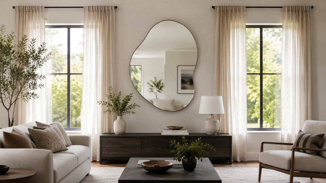 mirror between two windows