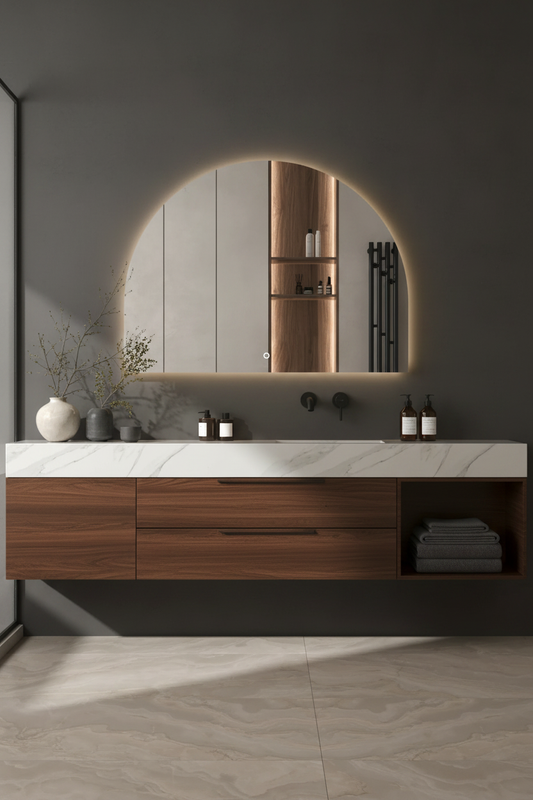 Arch LED Frameless Mirror