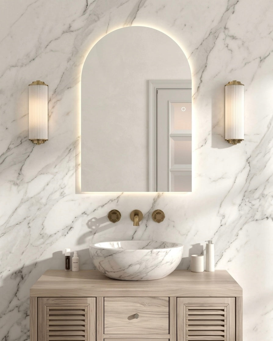 Arch Frameless LED Wall Mirror