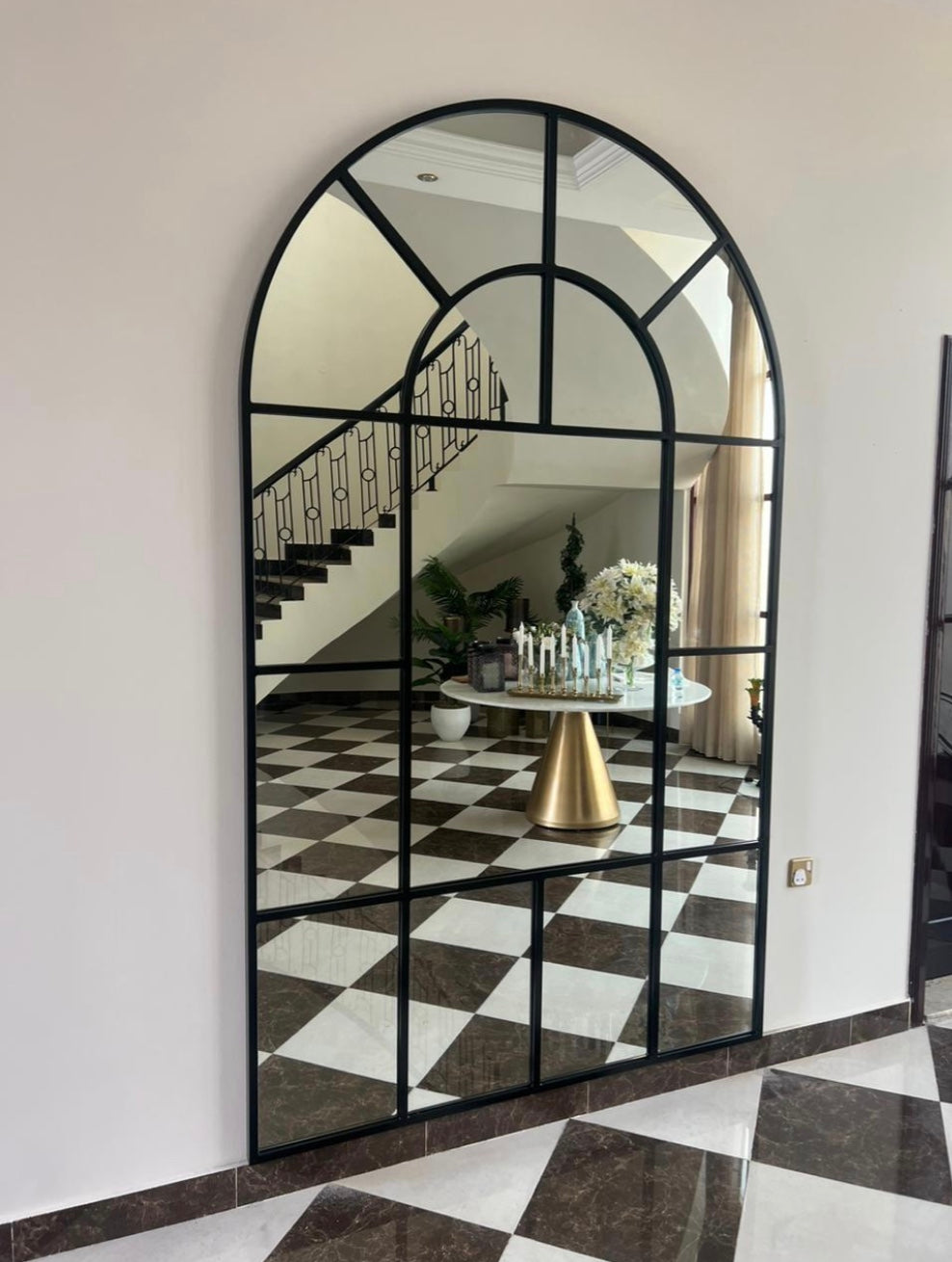 Window Mirror Inside Window Mirror UAE | Cathedral Style Metal Mirror – Mirror Museum
