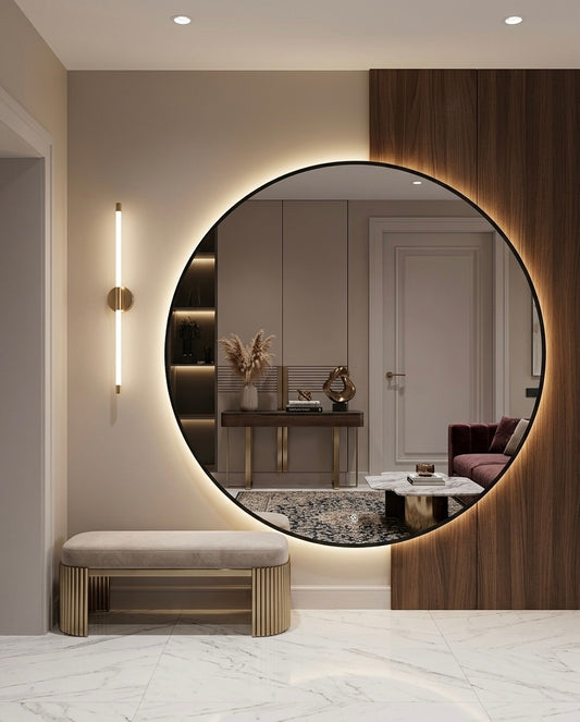 Round Framed LED Mirror